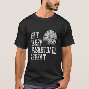 T-shirt Mangez Le Sommeil Basketball Répéter Joueur Coach