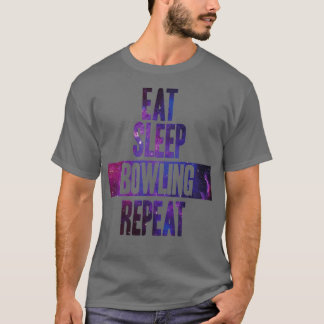 T-shirt Mangez le sommeil Bowling répéter 18