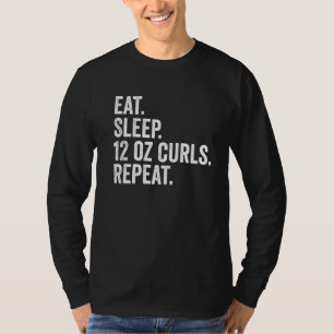 T-shirt Mangez le sommeil Douze onces boucles Répétez la b