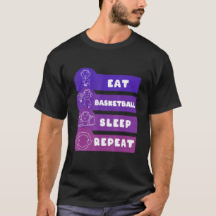 T-shirt Mangez le sommeil du basket-ball Répéter