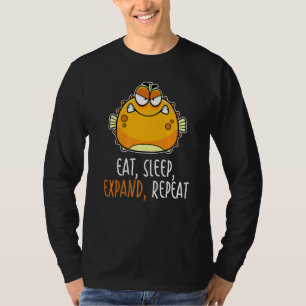T-shirt Mangez le sommeil Élargir Répétez le poisson-globe
