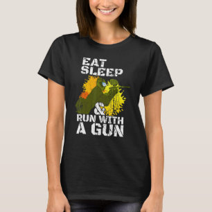 T-shirt Mangez Le Sommeil Et Courez Avec Un Paintball D'Ar