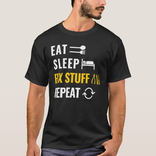 T-shirt Mangez Le Sommeil Fixer Les Stuff Utilitaire Répét (Devant)