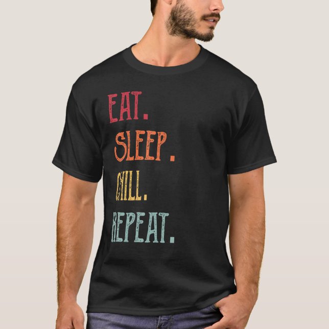 T-shirt Mangez le sommeil froid Répéter (Devant)