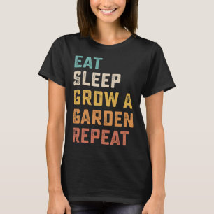 T-shirt Mangez Le Sommeil Grandir Un Jardin Répéter Jeu Dr