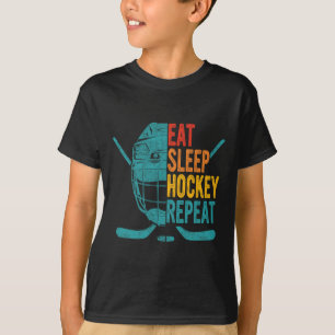 T-shirt Mangez le sommeil Hockey Répéter Hockey amusant Ho