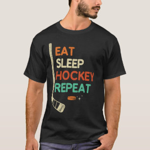 T-shirt Mangez le sommeil Hockey Répéter les amateurs de h