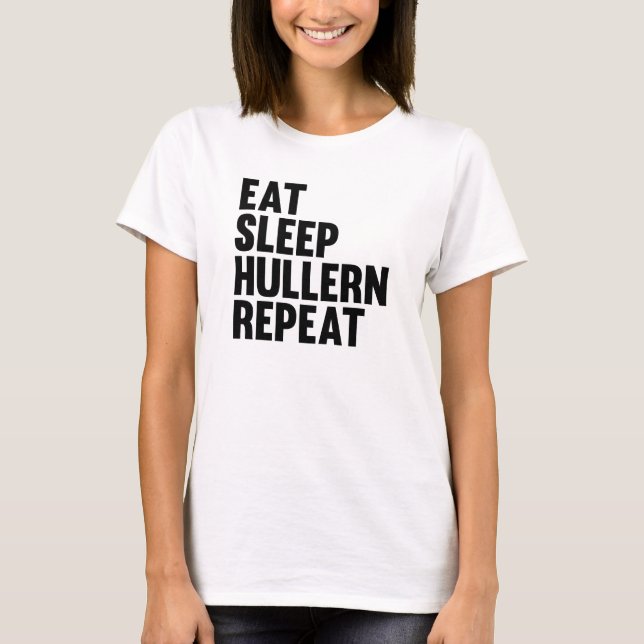 T-shirt Mangez Le Sommeil Hullern Répétez Le Sport Avec Le (Devant)
