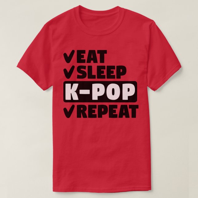 T-shirt Mangez le sommeil kpop répétition 1 (Design devant)