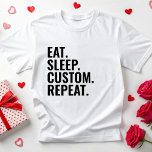 T-shirt Mangez le sommeil personnalisé Répéter le texte pe<br><div class="desc">Mangez Le Sommeil Personnalisé Répéter Le Texte Personnalisé Son T-shirt Lui</div>