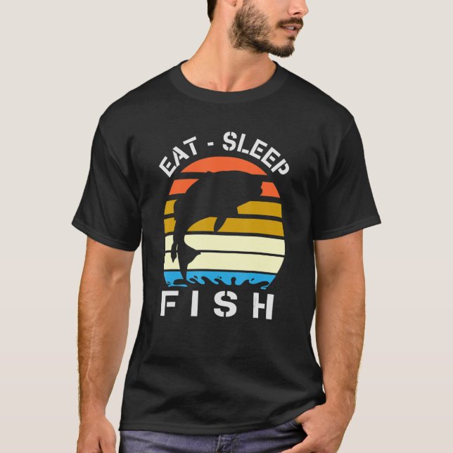 T-shirt Mangez Le Sommeil Poisson Répétez L'Amour Aux Pois (Devant)