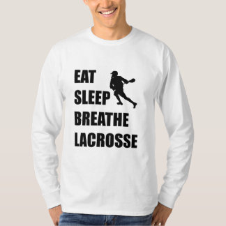 T-shirt Mangez le sommeil respirent la lacrosse