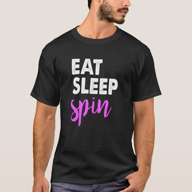 T-shirt Mangez le sommeil Spin Gym Sayym Sayying Classe de (Devant)