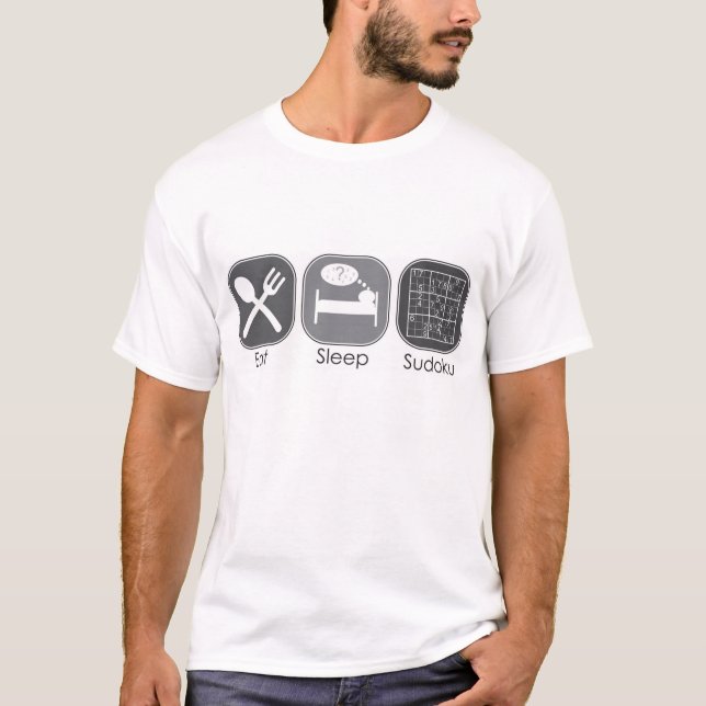 T-shirt Mangez le sommeil Sudoku (Devant)