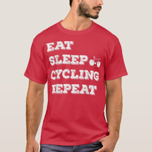 T-shirt Mangez le sommeil vélo Répéter le vélo