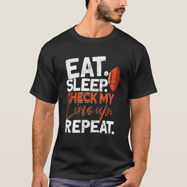 T-shirt Mangez le sommeil Vérifier ma gamme Répéter l'Imag (Devant)