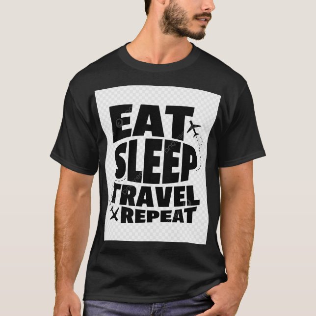 T-shirt Mangez le sommeil Voyage (Devant)