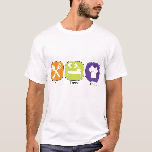 T-shirt Mangez le sommeil Zazzle (Devant)