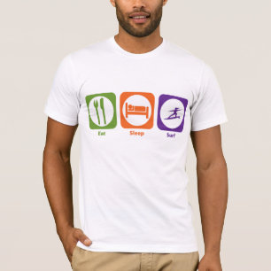 T-shirt Mangez le surf de sommeil