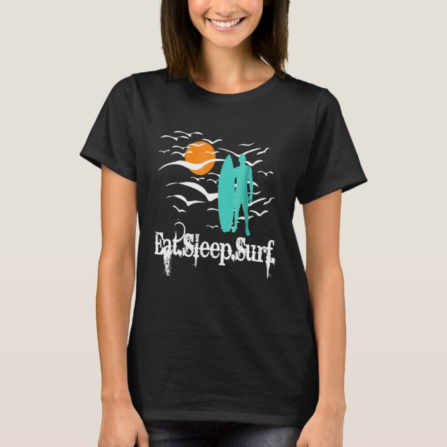T-shirt Mangez le Surf de sommeil s (Devant)