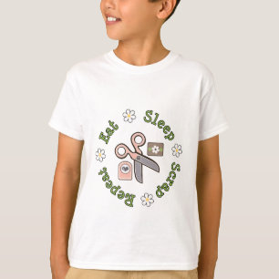 T-shirt Mangez le sweatshirt d'enfants de répétition de