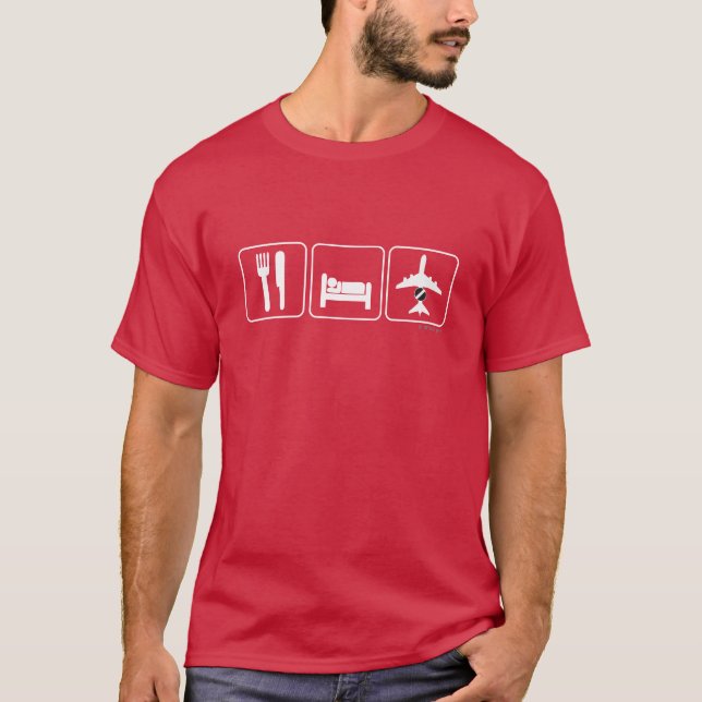 T-shirt Mangez le système aéroporté de détection et de (Devant)