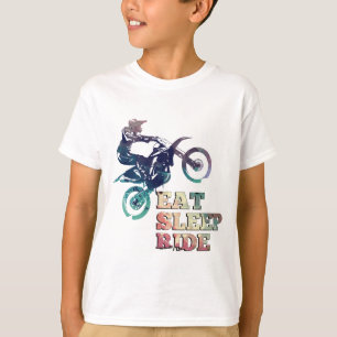 T-shirt Mangez le vélo de saleté de tour de sommeil