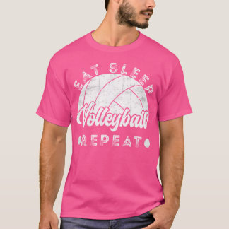 T-shirt Mangez le volley-ball de sommeil Répéter le volley