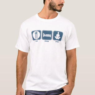 T-shirt mangez le yoga de sommeil