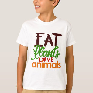 T-shirt Mangez les animaux d'amour de plantes - végétali