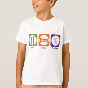 T-shirt Mangez les cerfs-volants de mouche de sommeil
