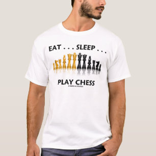 T-shirt Mangez… les échecs de jeu de sommeil… (l'attitude