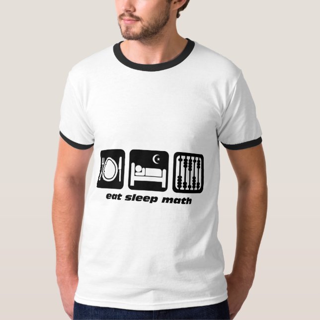 T-shirt mangez les maths de sommeil (Devant)