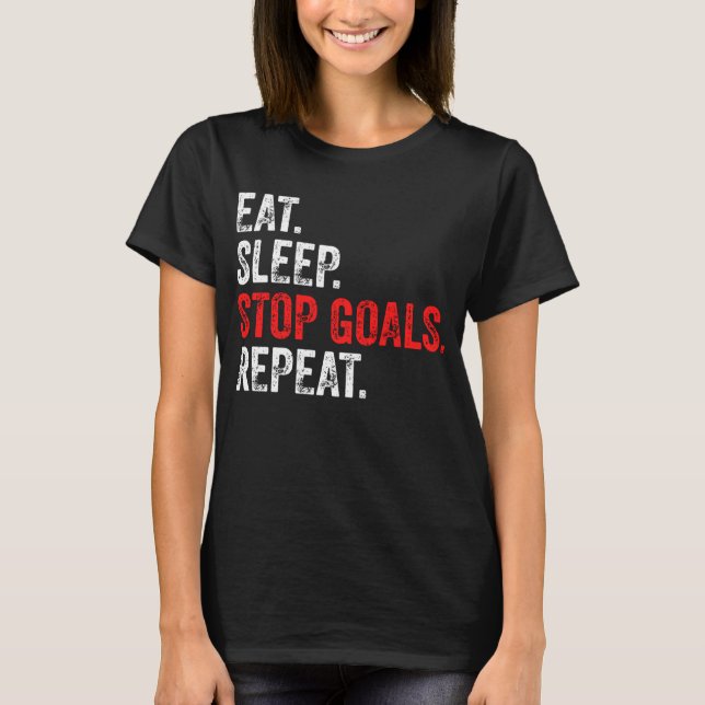 T-shirt Mangez les objectifs d'arrêt de sommeil Répéter -  (Devant)