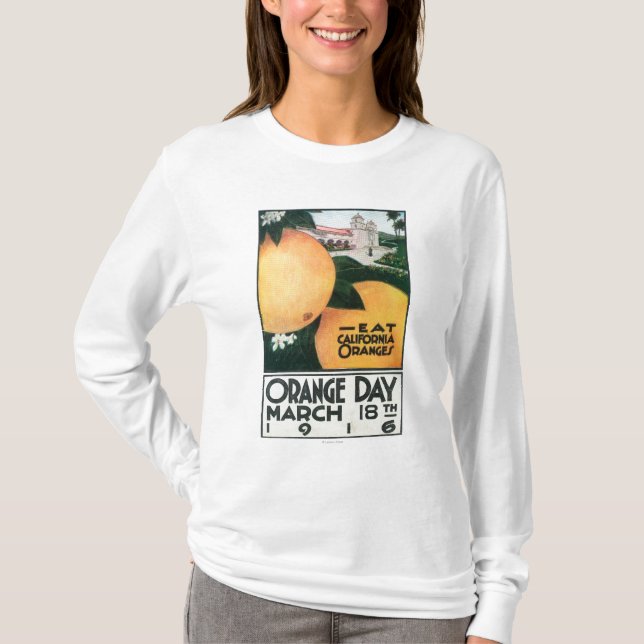 T-shirt Mangez les oranges de CA le jour orange (Devant)