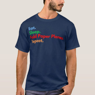 T-shirt Mangez les plans de papier plié de veille Répéter