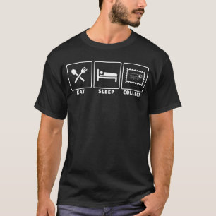 T-shirt Mangez les timbres-poste - collectionneur de timbr