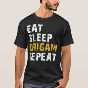 T-shirt mangez l'origami du sommeil