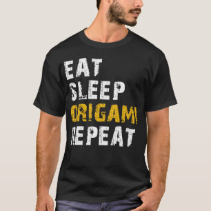 T-shirt mangez l'origami du sommeil