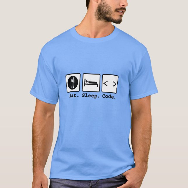 T-shirt mangez l'usage nerd de code de sommeil (Devant)