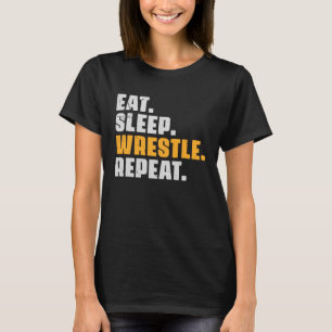 T-shirt Mangez luttes du sommeil Répétez la pinte de lutte