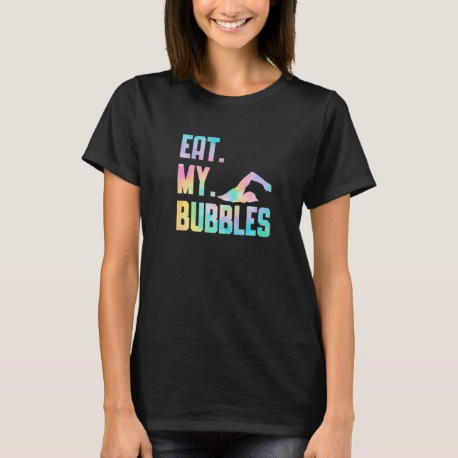 T-shirt Mangez Mes Bulles Swimmer Swimmer Coach Athlètes (Devant)