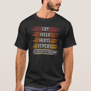 T-shirt Mangez Patinage de sommeil Répéter Le Roller Derby