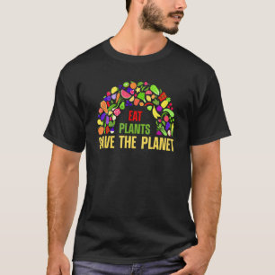 T-shirt Mangez Plantes Sauvons Planet Vegan Végétarien Veg