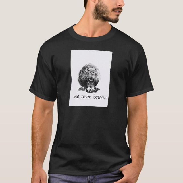 T-shirt mangez plus de castor (Devant)