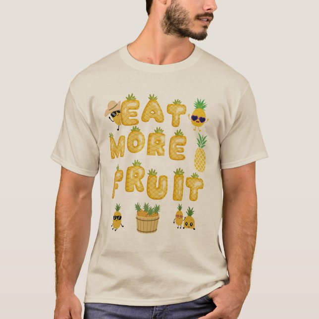 T-shirt Mangez plus de fruits soyez heureux (Devant)