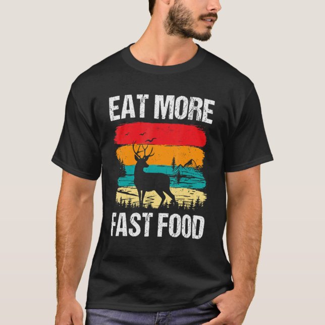 T-shirt Mangez Plus Rapide Alimentation Accessoires de cha (Devant)