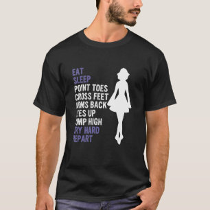T-shirt Mangez Point de sommeil orteils pieds croisés bras