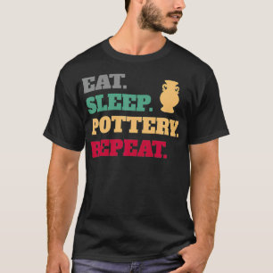 T-shirt Mangez Potterie de sommeil Argile Répétition