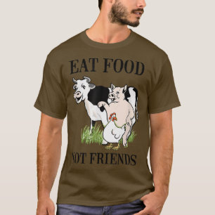 T-shirt Mangez sans amis végétarien et végétalien